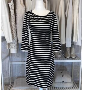Old Navy Women's Size XS Black and White Striped Stretch Knit Sheath Dress #0002